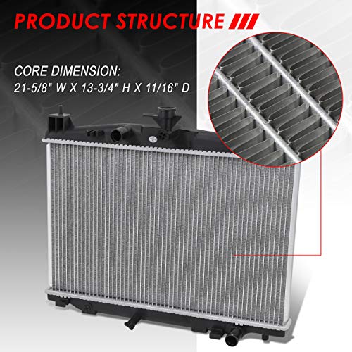Auto Dynasty Radiator Compatible with 2011-2014 Mazda 2 AT MT, DPI 13233 Factory Style 1-Row Cooling Radiator, Aluminum Core