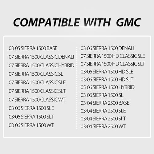 Perfit Liner Front Grille Grill Chrome Shell and Black Insert Compatible with 2003-2007 GMC 2003-2007 Sierra 1500 2500 GM1200475 19130791