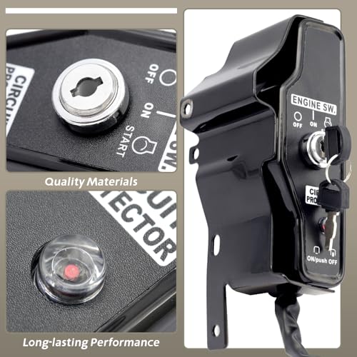 YIYANTO Ignition Switch Box Compatible with Harbor Predator 13HP 420cc Engine 60340 60349 69736, Ignition Switch Control Box Replacement for Equipment with 420cc Motor