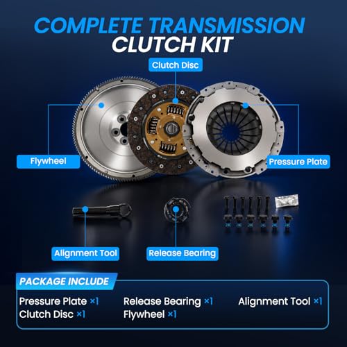 YOMALL Transmission Clutch Kit with Flywheel & Alignment Tool – Compatible with Jetta Golf Beetle 1998-2006 1.8L 1.9L & TT 2000-2006 1.8L Manual Transmission – Replace 17-050 17-072