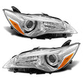 ADCARLIGHTS 2015 2016 2017 Camry Headlight Assembly Headlights for 2015-2017 Toyota Camry Headlamp Replacement Left and Right - Chrome Housing Pair（W/O Bulbs）