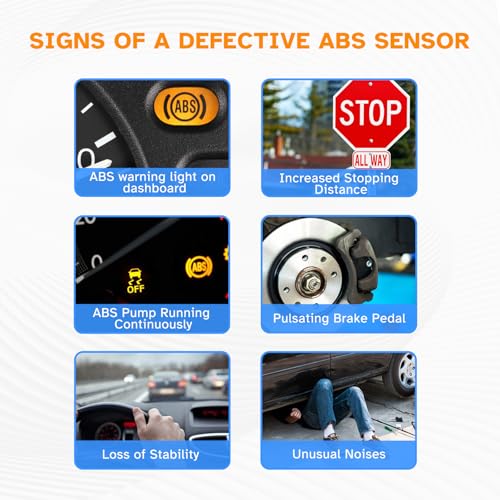 Front ABS Wheel Speed Sensor Left Right fit for Nissan Altima 2013 2014 2015 2016 2017 2018, Nissan Maxima 2016 2017 2018 2019 2020 2021 2022, Driver Passenger Side, ALS2554, 2pcs