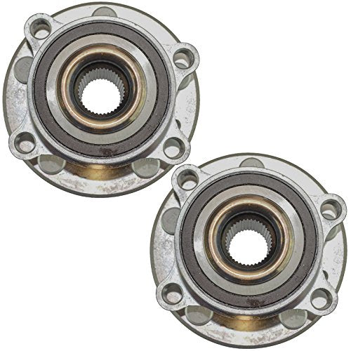 TRQ Left and Right Wheel Bearing and Hub Assembly Set 2 Piece Compatible with 2011-2012 Ford Explorer 2013-2019 Explorer Police Package Steel Wheels 2013-2019 Police Interceptor Utility