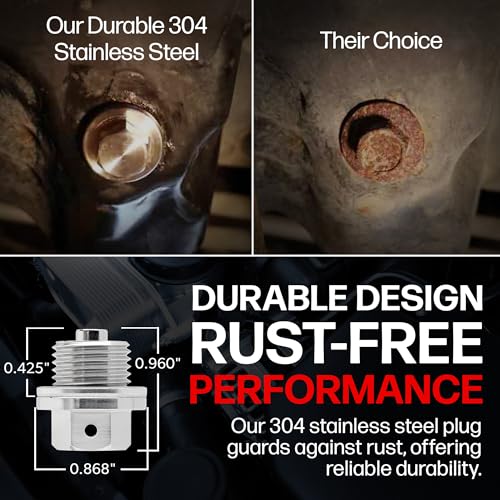 Votex - Made in USA - M16 X 1.5 MM Magnetic Engine Oil Drain Plug fits Mini, Subaru, Toyota, and More - Stainless Steel - Part Number DP009