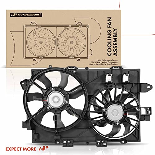 A-Premium Engine Radiator Cooling Fan Assembly Compatible with Select Chevrolet & Pontiac Models - Equinox 2006-2008, Torrent 2006-2008, 3.4L - Replace# 19130231, 19130401