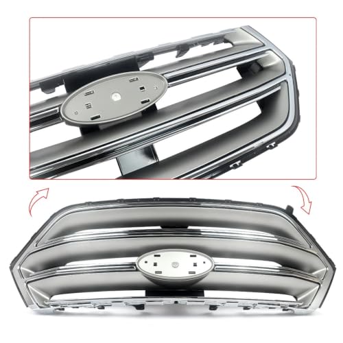 For 2015 2016 2017 2018 Ford Edge Sport Front Upper Bumper Grill Grille Chrome