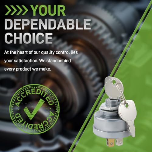 CARBBIA Ignition Switch with Key 158913 Compatible with Hustler Raptor