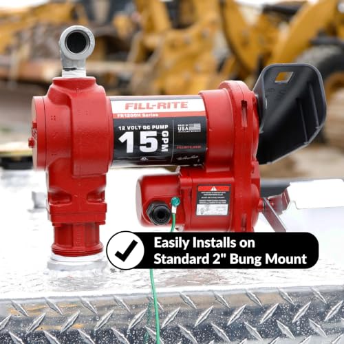 Fill-Rite FR1204H 12 V 15 GPM Fuel Transfer Pump (Pump Only Model) | Gasoline, Diesel, Kerosene, Ethanol Blends, Methanol Blends, & Biodiesel