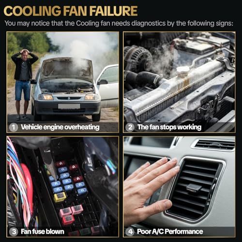 AUTISTOP 620-654 Engine Radiator Cooling Fan Assembly for 2007-2013 Chevy Avalanche Silverado Suburban Escalade Tahoe Sierra Yukon Silverado 620654 15780788