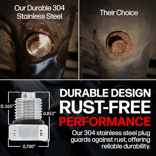 VOTEX - MADE IN USA - DP031 Stainless Steel Engine Neodymium Magnetic Oil Drain Plug fits Harley Davidson/Buell - Part Number 60328-98B / 60328-98A