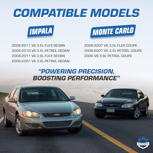 Power Steering Pump with Pulley Replacement For Compatible with 2006-2011 Chevy Impala, 2006-2007 Chevy Monte Carlo Power Assist Pump Replace # 20-69989
