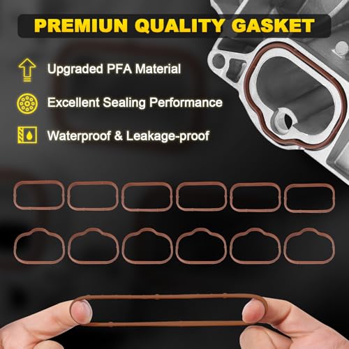 Upgraded Full Aluminum Engine Lower Intake Manifold Compatible with 2011-2020 Dodge Chrysler Jeep RAM - Durango Charger Challenger Avenger Town & Country ProMaster Grand Cherokee 3.6L V6