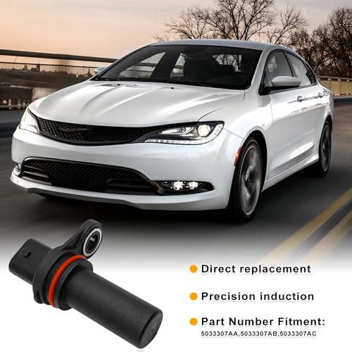 NOTISH Engine Crankshaft Position Sensor, Crank Engine Sensor Compatible with Chrysler 200 Sebring Dodge Caliber Avenger Journey Ram 1500 Viper V10 Compass Patriot 5033307AA 5033307AC