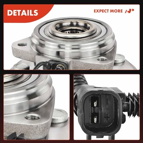 A-Premium 2 x Front Wheel Bearing and Hub Assembly with ABS 5-Lug Compatible with Jeep Wrangler 2007-2010, with 4-Wheel ABS