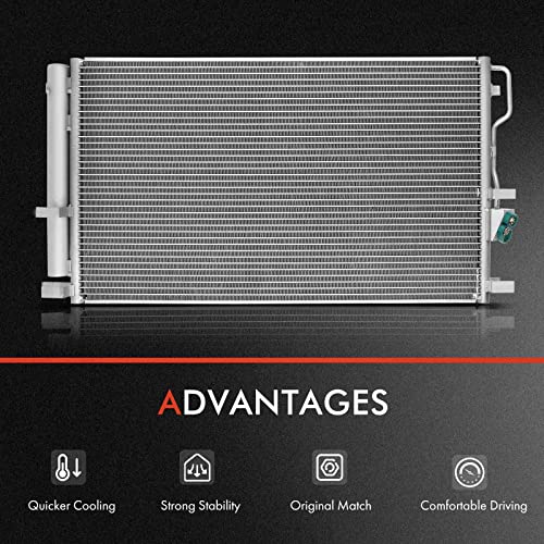 A-Premium Air Conditioning A/C Condenser Compatible with 2005-2012 Toyota Tacoma 2.7L 4.0L, Replace# 8846004210