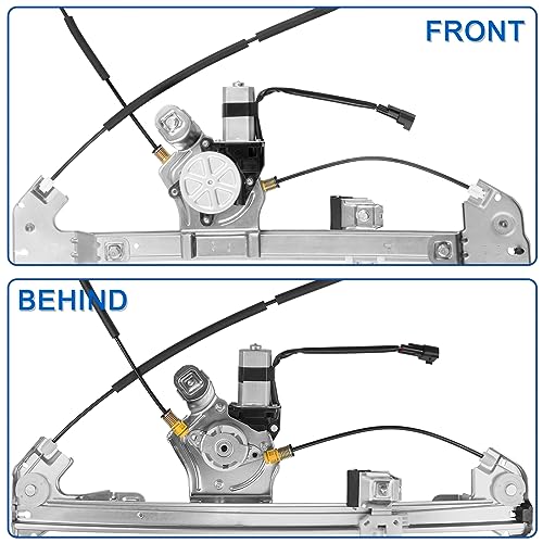 Obaee 741-428 Front Left Driver Side Power Window Regulator and Motor Assembly Compatible with Ford F-150 2004-2008, Lincoln Mark LT Base 2006-2008, Standard Cab or Crew Cap