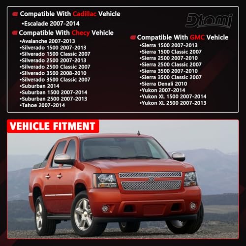 Dtomi Engine Upper & Lower Radiator Coolant Hose, Coolant Water Pipe Compatible With Chevy GMC Cadillac Vehicle Silverado Escalade Avalanche Suburban Sierra Yukon 2007-2014 Replace# 22827731 22827735