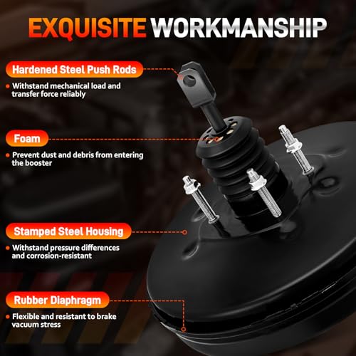 54-72020 Vacuum Power Brake Booster Compatible with Ford Edge Limited SE SEL Sport, Lincoln MKX Base 2011-2015 3.5L 3.7L V6 A/T AWD FWD, Replace # BA1Z2005A, BT1Z2005A, BT4Z2005A, CT4Z2005A, CT4Z2005E