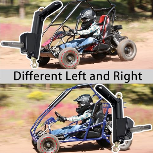 Left&Right Spindle Steering Knuckle for coleman kt196 go kart parts Fits For Coleman CK196-T, KT194,KT196,196cc 6.5 Hp Gas Powered Go-Karts,Replacement 4-Wheeler Quad Parts for steering spindle