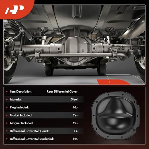 A-Premium 8.8 Ring Gear Rear Differential Cover W/Gasket Fit for Ford F-100 1983, F-150 1983-2014, F-150 Heritage, Explorer, Expedition, Ranger & Lincoln Mark LT & Mazda B2300 & Mercury Mountaineer