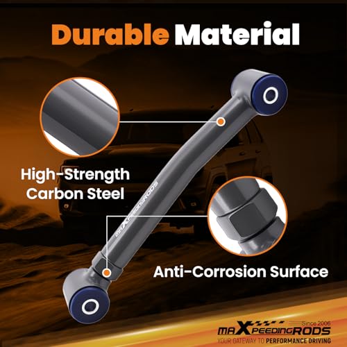 maXpeedingrods Adjustable 0-8" Lift Front Control Arms for Jeep Wrangler TJ Cherokee XJ ZJ, Upper and Lower w/wear-resistant Poly Bushing