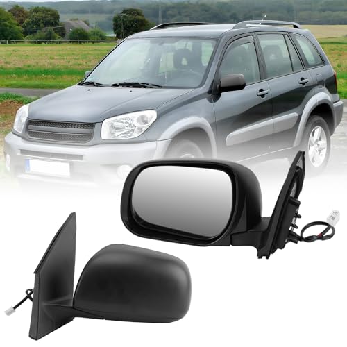 Left Driver Side Mirror Compatible with Toyota RAV4 2009 2010 2011 2012 Power Manual Folding Non-Heated US Built Door Mirrors (3 Pins)