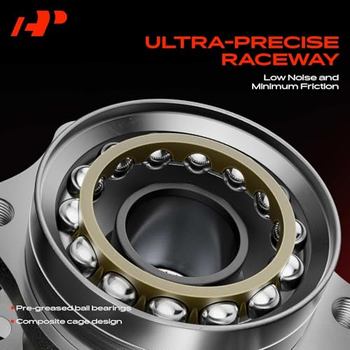 A-Premium 2 x Front Wheel Bearing and Hub Assembly with ABS 5-Lug Compatible with Jeep Wrangler 2007-2010, with 4-Wheel ABS
