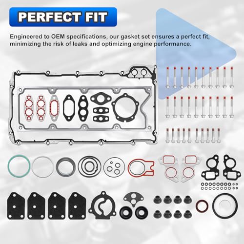 5.3 Full Cylinder Head Gasket Kit with ES72220 Bolts Compatible with 2007-2013 Buick, Chevy Silverado Suburban Tahoe, GMC Savana Sierra Yukon 5.3L Engine