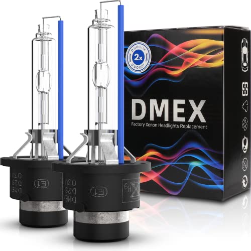 DMEX D2S HID Headlight Bulbs 6000K Cool White Xenon 35W 85122 66240 66040 66240CBI Replacement - Pack of 2 (Not fit Halogen Headlamp)