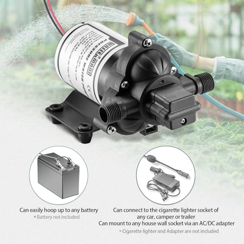 WASSERMANN RV Pump, 12V Self-priming RV Water Pressure Pump 4.0GPM 45PSI with Pressure Switch, for RV Marine Camping Yacht Garden, 12Volt DC Fresh Water Pumps RV Water Pump 2088-554-144 Replacement