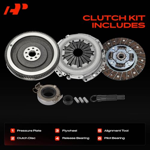A-Premium Transmission Clutch Kit with Flywheel Compatible with Toyota Corolla 1998-2008, Matrix 2003-2008, MR2 Spyder, Celica 2000-2005 & Chevrolet Prizm 1998-2002, 1.8L