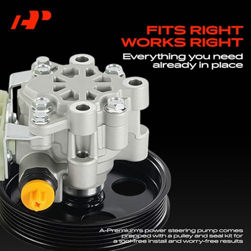 A-Premium Power Steering Pump, with 6-Groove Pulley & Reservoir, Compatible with Ram 1500 2011 2012, 5.7L
