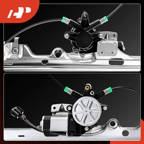 A-Premium Front Driver and Passenger Power Window Regulator w/Motor Compatible with 2000-2006 Chevy Silverado, Tahoe, Suburban, Avalanche, Cadillac Escalade, GMC Yukon, Sierra Set of 2