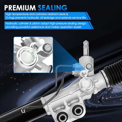 HAYIAUTO 26-3033 Hydraulic Power Steering Rack and Pinion Fit for Nissan Frontier Pathfinder Xterra Automotive Replacement Rack & Pinion Assembly 48521EA000 49001ZP50A 48521EA025 49001EA000 49001EA000