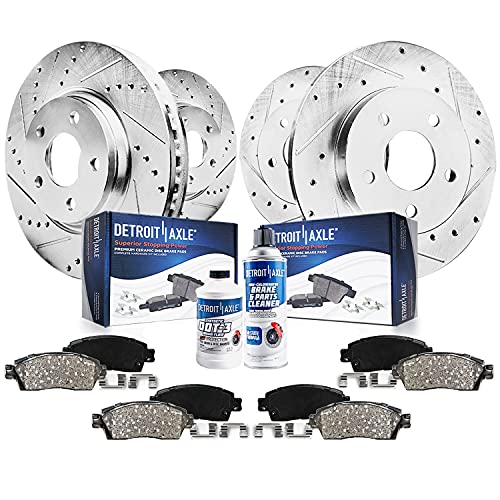 Detroit Axle - Brake Kit for 05-10 Scion TC Drilled and Slotted Brake