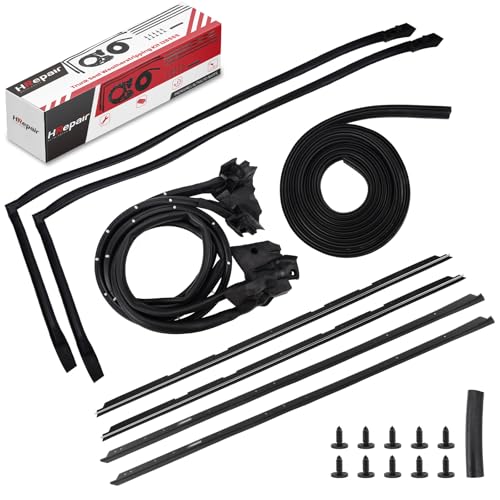 HRepair Weatherstripping Seal Kit,Window Molding Trunk Seal Weatherstripping Kit,fits for Chevy Monte Carlo 1983-1988丨Replaces#128555(9-PCS)