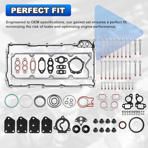 AUTOBABA Cylinder Head Gasket Kit with ES72173 Bolts Compatible with 2002-2011 Buick, Chevy Silverado Suburban Tahoe, GMC Sierra Yukon Cadillac 4.8L 5.3l V8 Engine