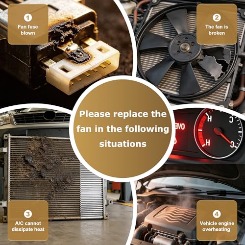 PartsFlow Radiator Cooling Fan Assembly For 2005-2013 Volkswagen Jetta, 2006-2009 Rabbit, 2010-2013 Golf, 2012-2013 Beetle/Passat 620-843