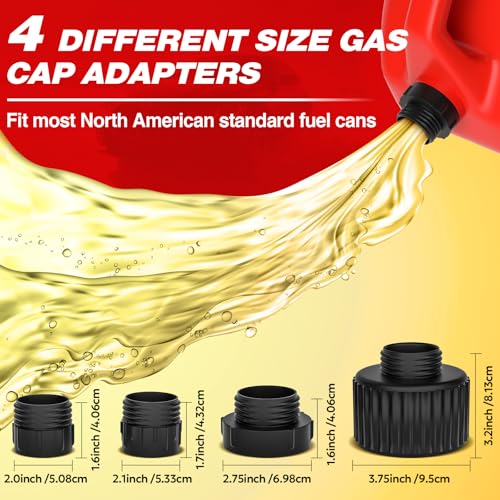 Keimi Portable Fuel Transfer Pump with Auto-Stop, 3.2 Gallon per Min, 51" Extra Long Hose, Battery & USB Powered, 4 Can Adapters, Leak-proof Gas Pump for Oil, Diesel and Gasoline