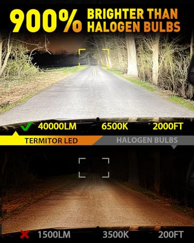 Termitor H7 Light Bulbs, 70000LM 1200% Super Bright, 6500K Cool White, Real 1:1 Halogen Mini Size H7 H7LL Fog Light bulb, Plug and Play, Pack of 2