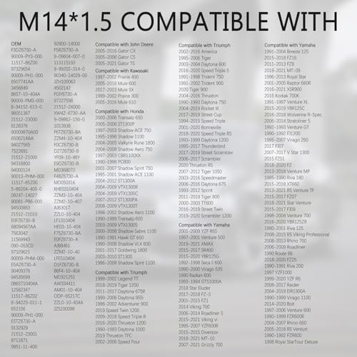 M14x1.5 Oil Drain Plug,Magnetic Oil Drain Plug OEM#6506214AA,94027565,7522691,Automotive Replacement Engine Oils Drains Plugs Compatible with Honda/Mercedes-Benz/Kawasaki/GMC (M14*1.5)