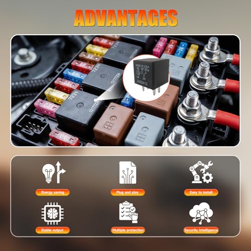 12177234 12V 30A 5-Pin SPDT Automotive Relay 2-Pack