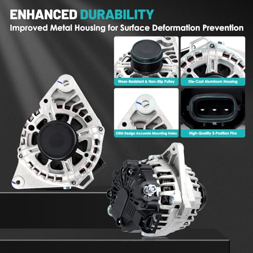 Farrme 11610 Alternators 373002E200 Fit for Hyundai Elantra 11-17, for Elantra Coupe 13-14,for Elantra GT 13-17,for Kia Soul 12-13,for Forte 14-16, for Forte Koup 14-16, for Forte5 14-16 1.8L 2.0L L4