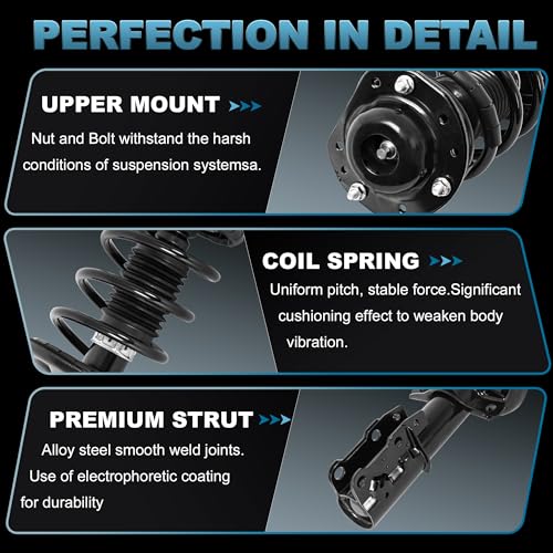 172179 Front Shocks and Struts Assembly Compatible with 2005-2011 Chevy