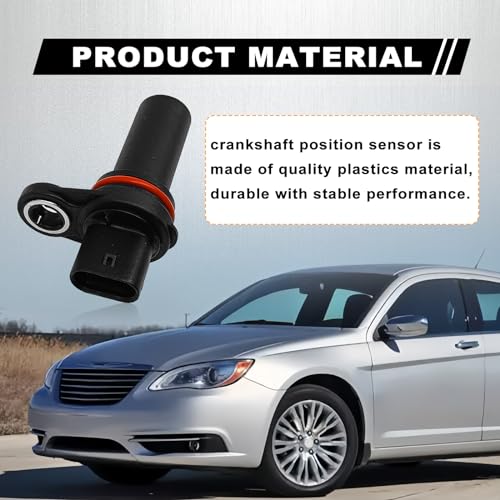 NOTISH Engine Crankshaft Position Sensor, Crank Engine Sensor Compatible with Chrysler 200 Sebring Dodge Caliber Avenger Journey Ram 1500 Viper V10 Compass Patriot 5033307AA 5033307AC