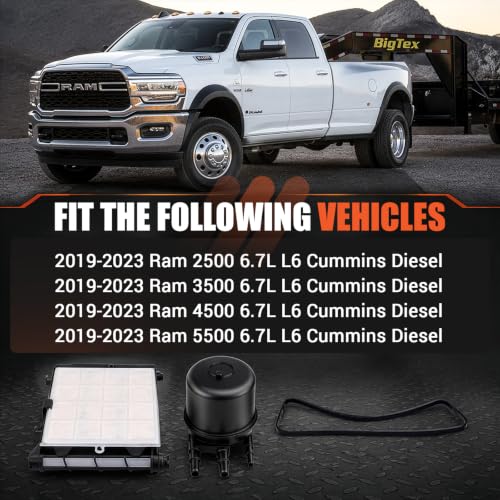 6.7 Powerstroke Fuel Filter Element - Compatible with 2017 2018 2019 2020 2021 2022 6.7L Ford F-250 Super Dury, F-350 Super Duty - Replace # FD-4624 FD-4625 HC3Z-9N184-B HC3Z-9N184-C