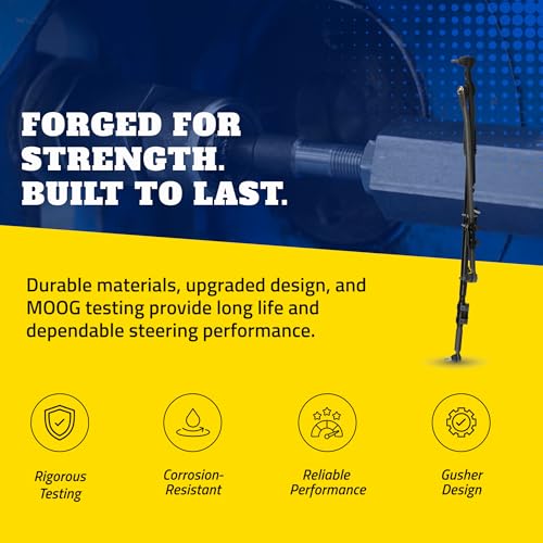 MOOG Front Alignment Caster/Camber Kit - Dodge Ram Steering Assembly - Steering Rod Assembly with Tie Rod Ends Set for Precise Handling & Durability - For Dodge Ram