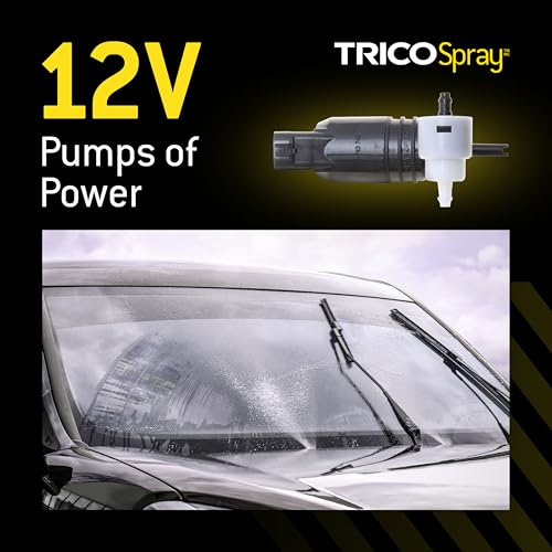 TRICO Spray Automotive Replacement Windshield Washer Pump (11-529) Fits Select Chrysler, Dodge, Ford, Jeep, Land Rover, and Lincoln Model Years
