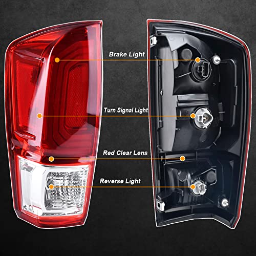 Nakuuly Tail Light Rear Lamp Compatible With 2016-2023 Toyota Tacoma Right Passenger Side Taillight Brake Signal Assembly with Bulb # ‎81550-04170