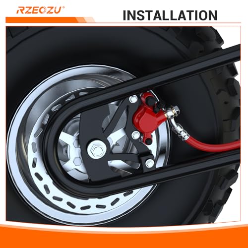 RZEOZU Mini Bike Hydraulic Brakes Kit with Rear Brake Caliper Mounting Bracket Adapter Replacement for GMB100 Monster Mega Moto MM80 80cc 105cc Minibike Coleman RB100 RT100 Parts